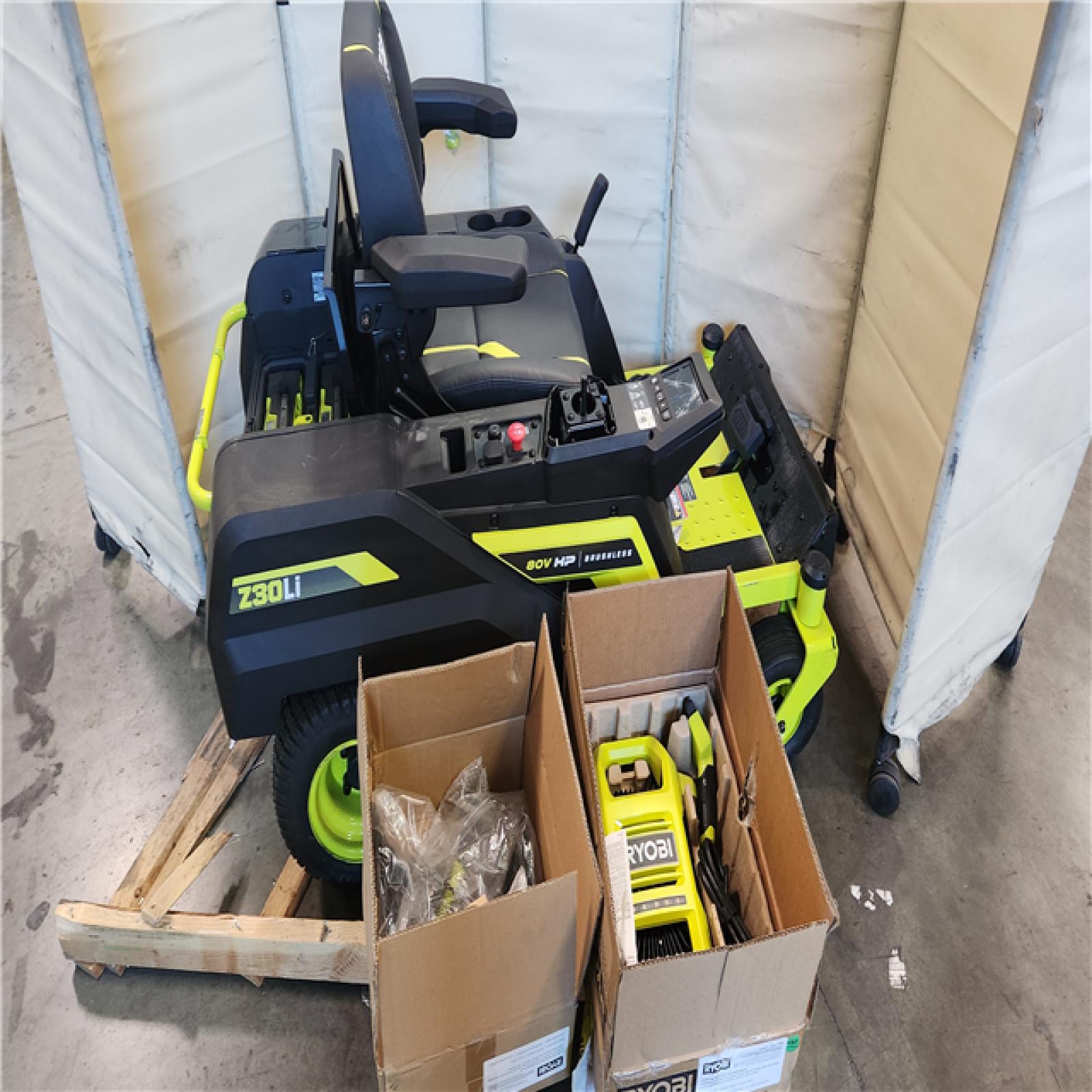 California AS-IS Ryobi 80V HP Brushless Battery Cordless Electric 30 in. Multi-Blade Mower with Battery and Charger