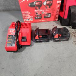 HOUSTON LOCATION - AS-IS Milwaukee M18 18V Cordless Brushed 2 Tool Drill/Driver and Impact Driver Kit