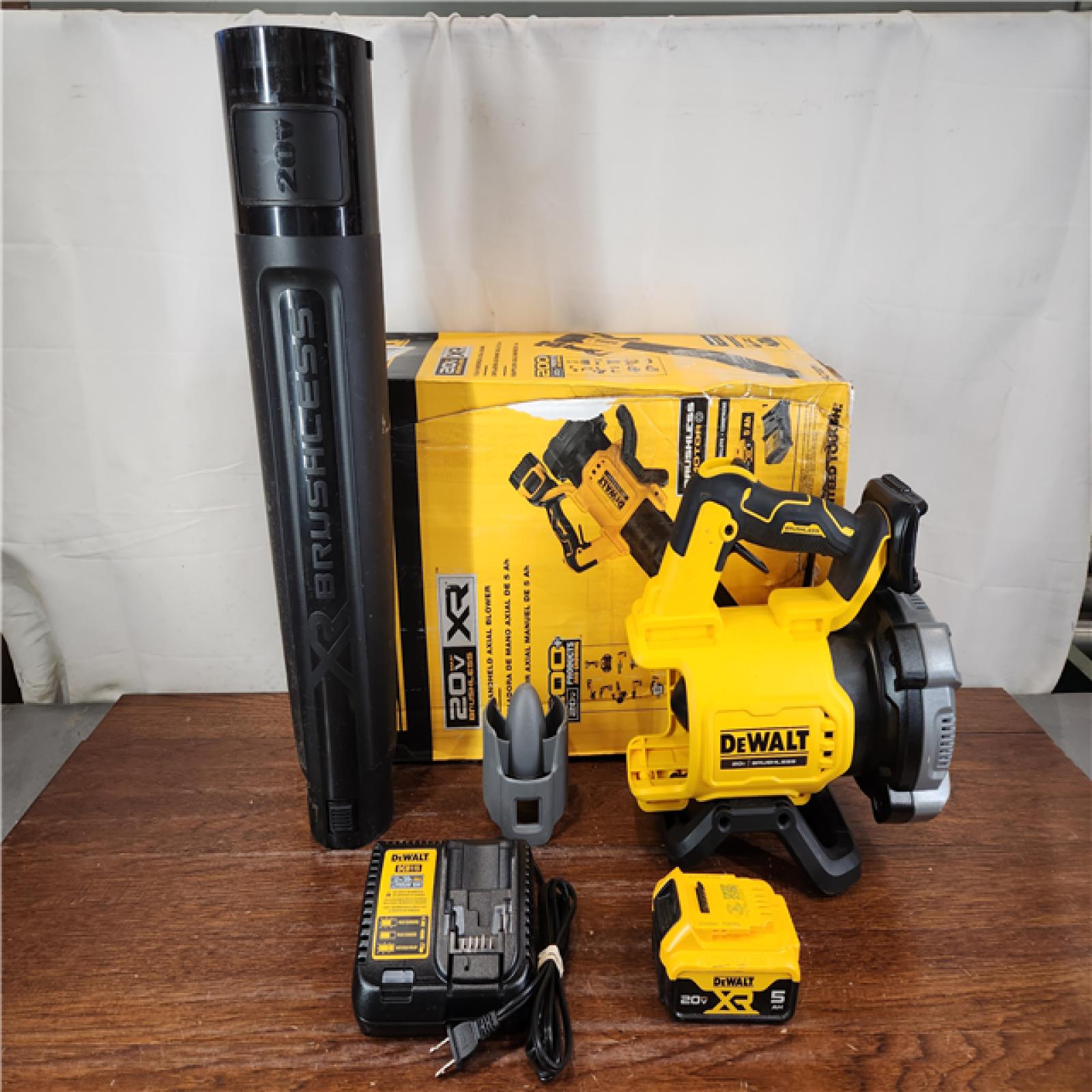 AS-IS DEWALT 20V MAX Brushless Cordless Handheld Axial Leaf Blower Kit