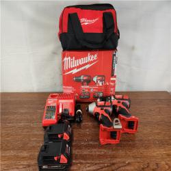 AS-IS Milwaukee M18 Brushed Cordless (2-Tool) Drill/Driver and Impact Driver Kit