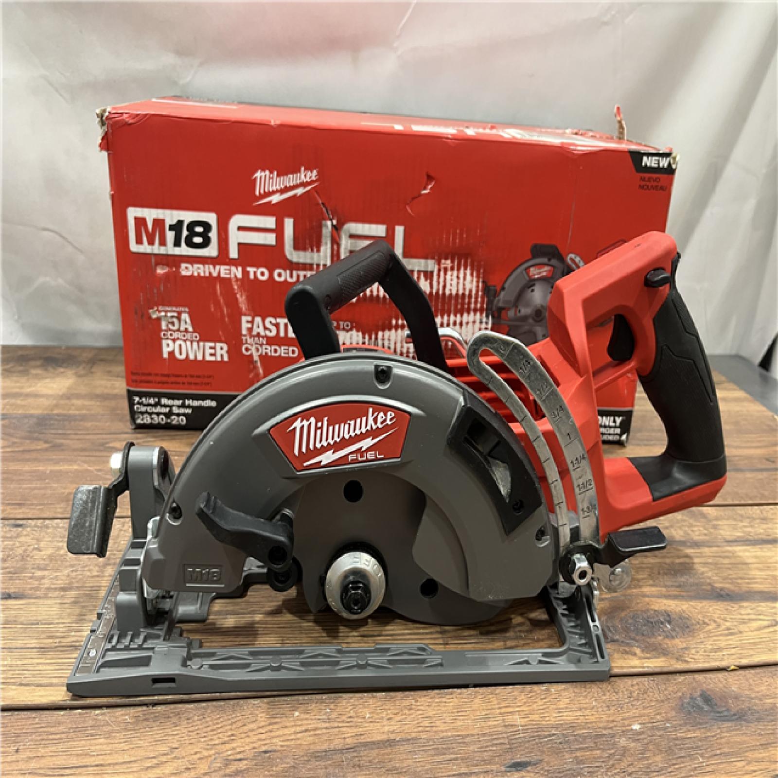 AS-IS Milwaukee 2830-20 Rear Handle Circular Saw M18 FUEL 7-1/4  Cordless Brushless Tool Only