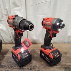 AS-IS Milwaukee M18 FUEL 18V Lithium-Ion Brushless Cordless Hammer Drill and Impact Driver Combo Kit (2-Tool) with 2 Batteries