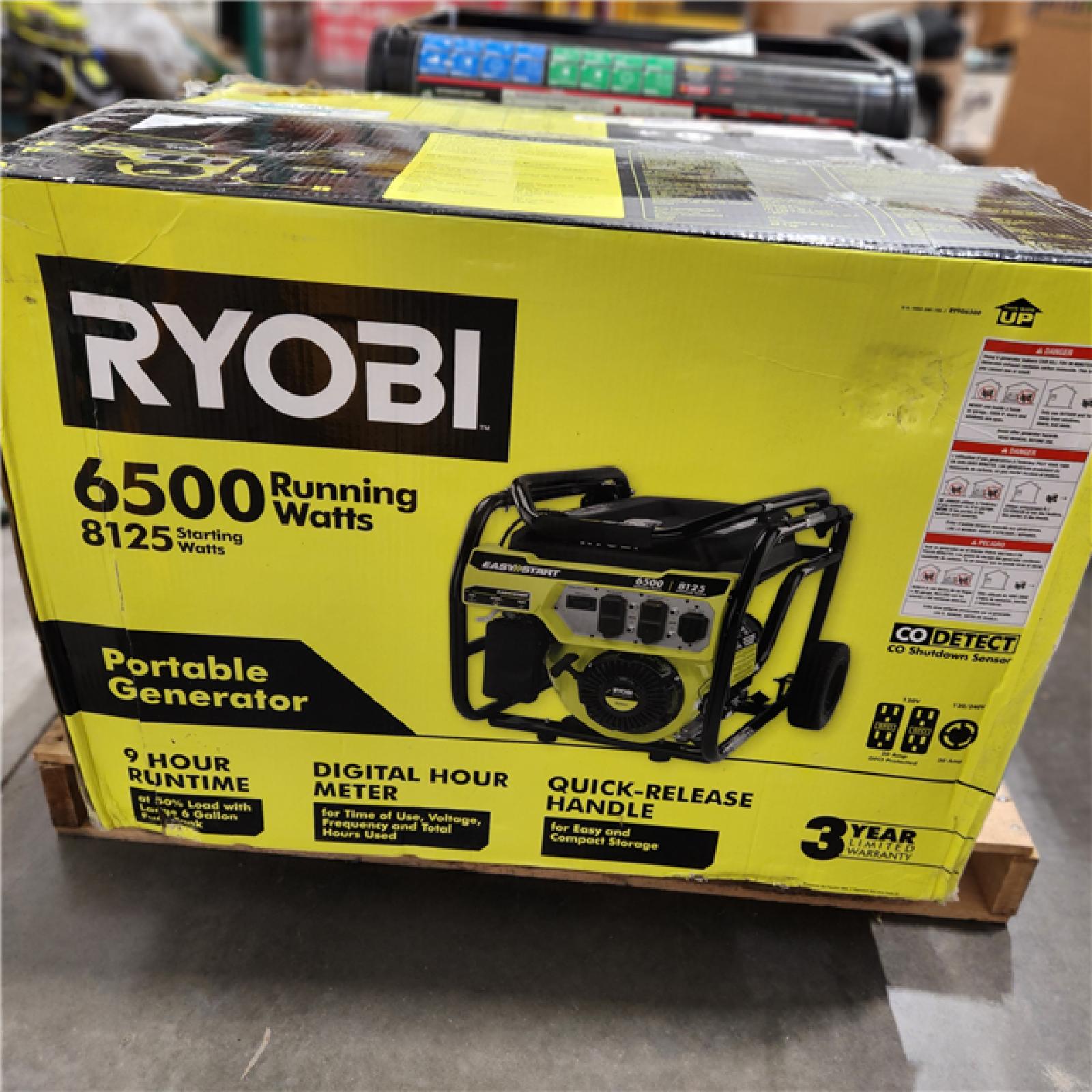 Dallas Location - As-Is RYOBI 6,500-Watt Gasoline Portable Generator