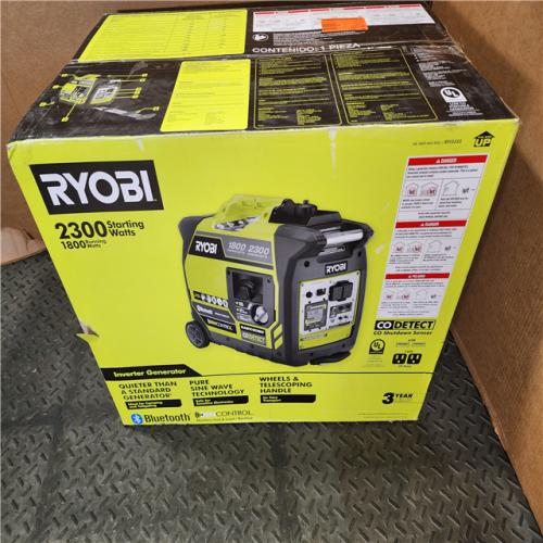 HOUSTON LOCATION - AS-IS RYOBI 2,300-Watt Recoil Start Bluetooth Super Quiet Gasoline Powered Digital Inverter Generator with CO Shutdown Sensor