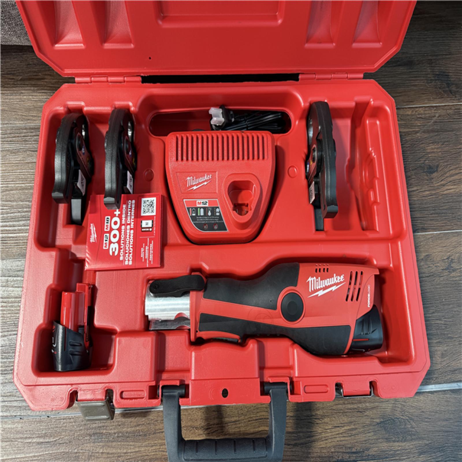 California AS-IS Milwaukee M12 Force Logic Press Tool Kit, Includes (2) Batteries, Charge and Hard Case