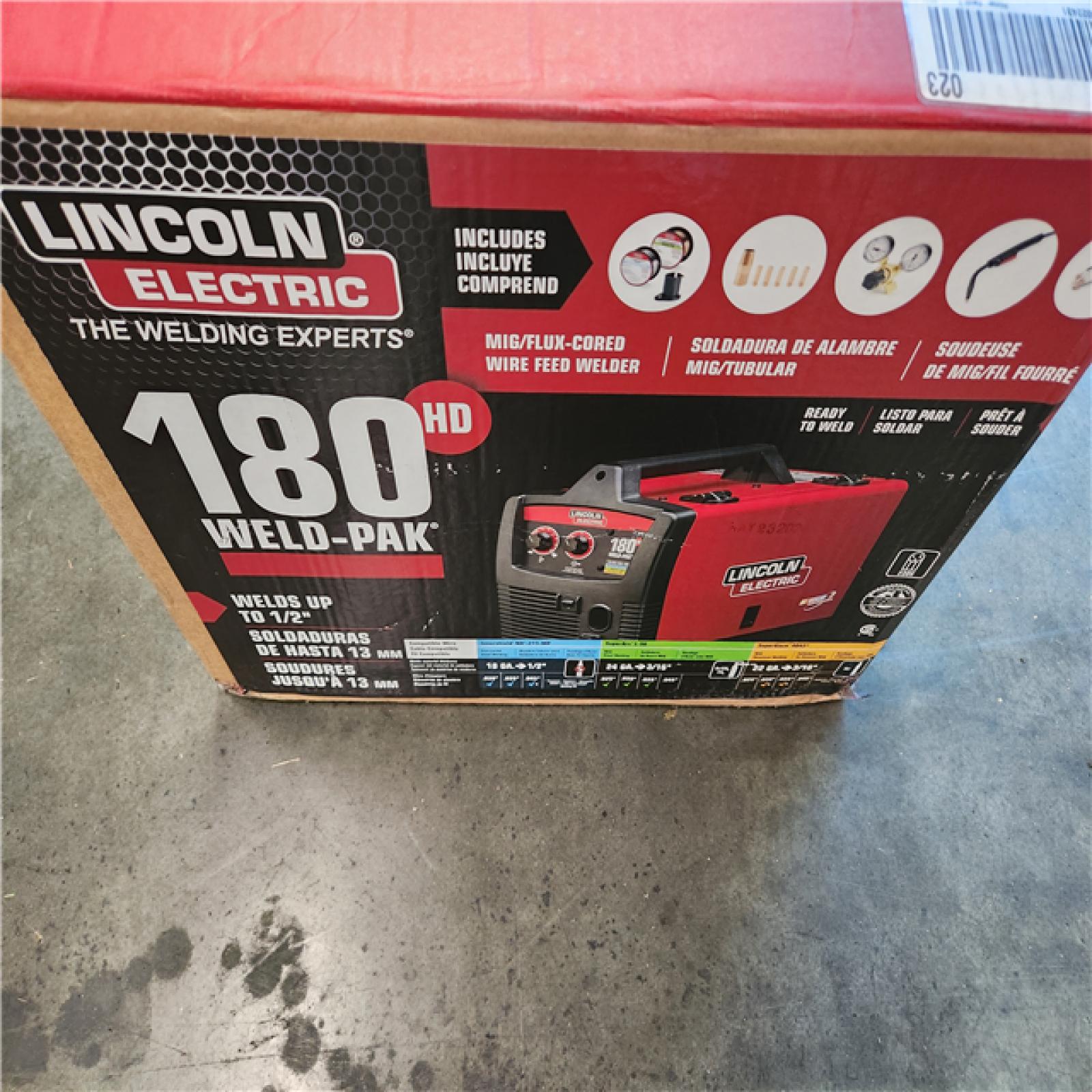 California AS-IS Lincoln Eletectric 180Amp Weld Pak 180 HD