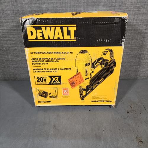 HOUSTON LOCATION - AS-IS DeWalt 20V MAX Brushless Cordless 2-Speed 30° Paper Collated Framing Nailer Kit