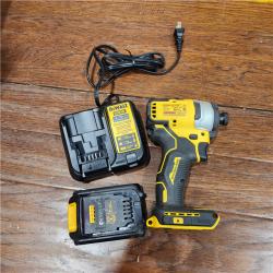 AS-IS DEWALT ATOMIC 20V MAX* Brushless Cordless Compact 1/4 in. Impact Driver Kit