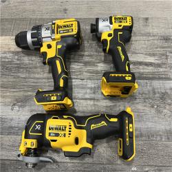 AS-IS DEWALT 20-Volt Lithium-Ion Cordless 3-Tool Combo Kit with FLEXVOLT 9 Ah and 20V 6 Ah Batteries and Charger