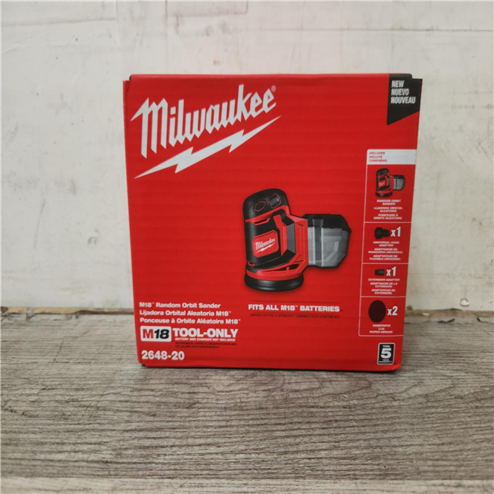 Phoenix Location NEW Milwaukee M18 18V Lithium-Ion Cordless 5 in. Random Orbit Sander (Tool-Only)