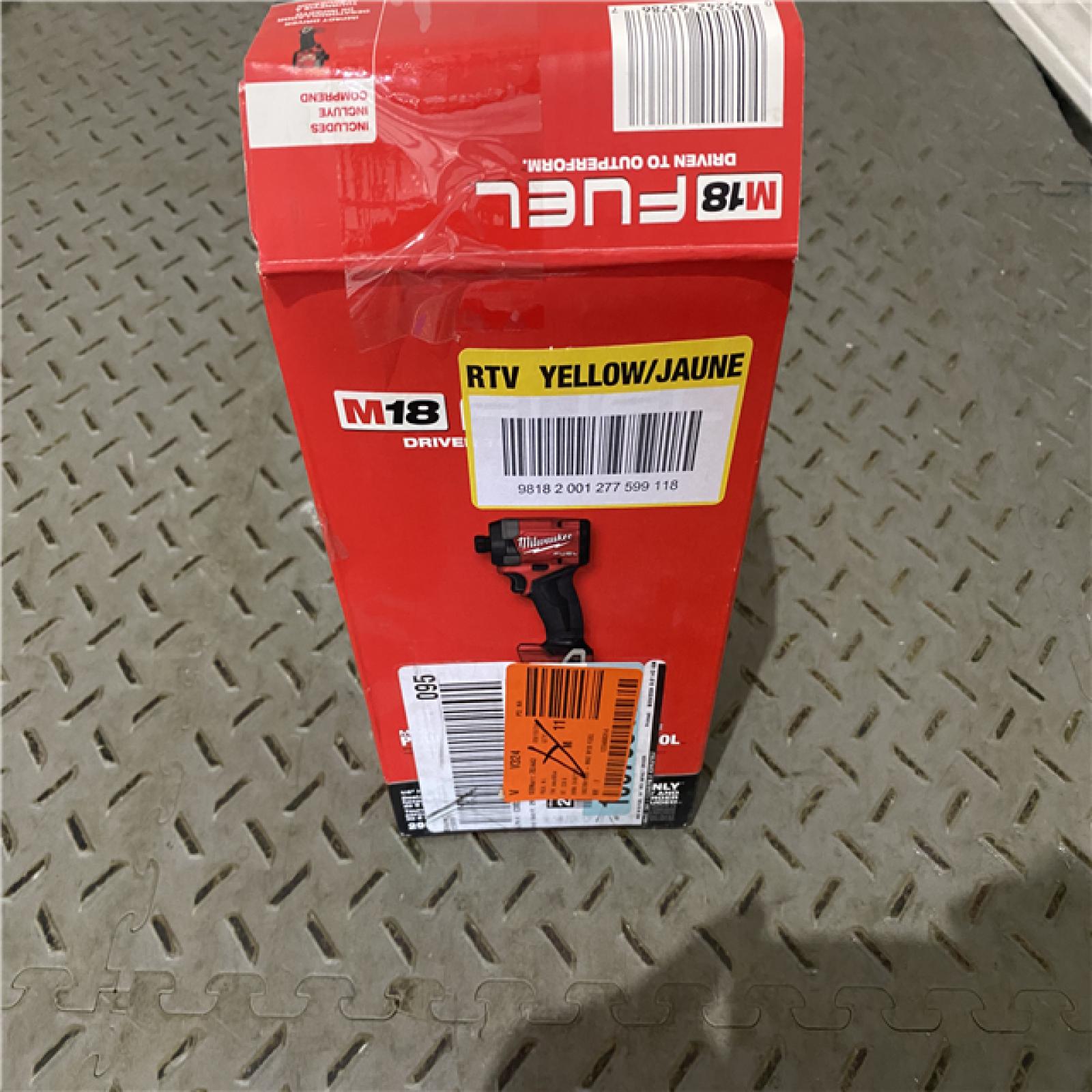 Houston location AS-IS Milwaukee 2953-20 18V Lithium-Ion Brushless Cordless 1/4   Hex Impact Driver Bare Tool  Red