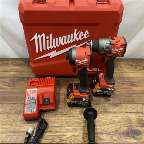 AS IS Milwaukee M18 FUEL 18V Lithium-Ion Brushless Cordless Hammer Drill and Impact Driver Combo Kit (2-Tool) with 2 Batteries