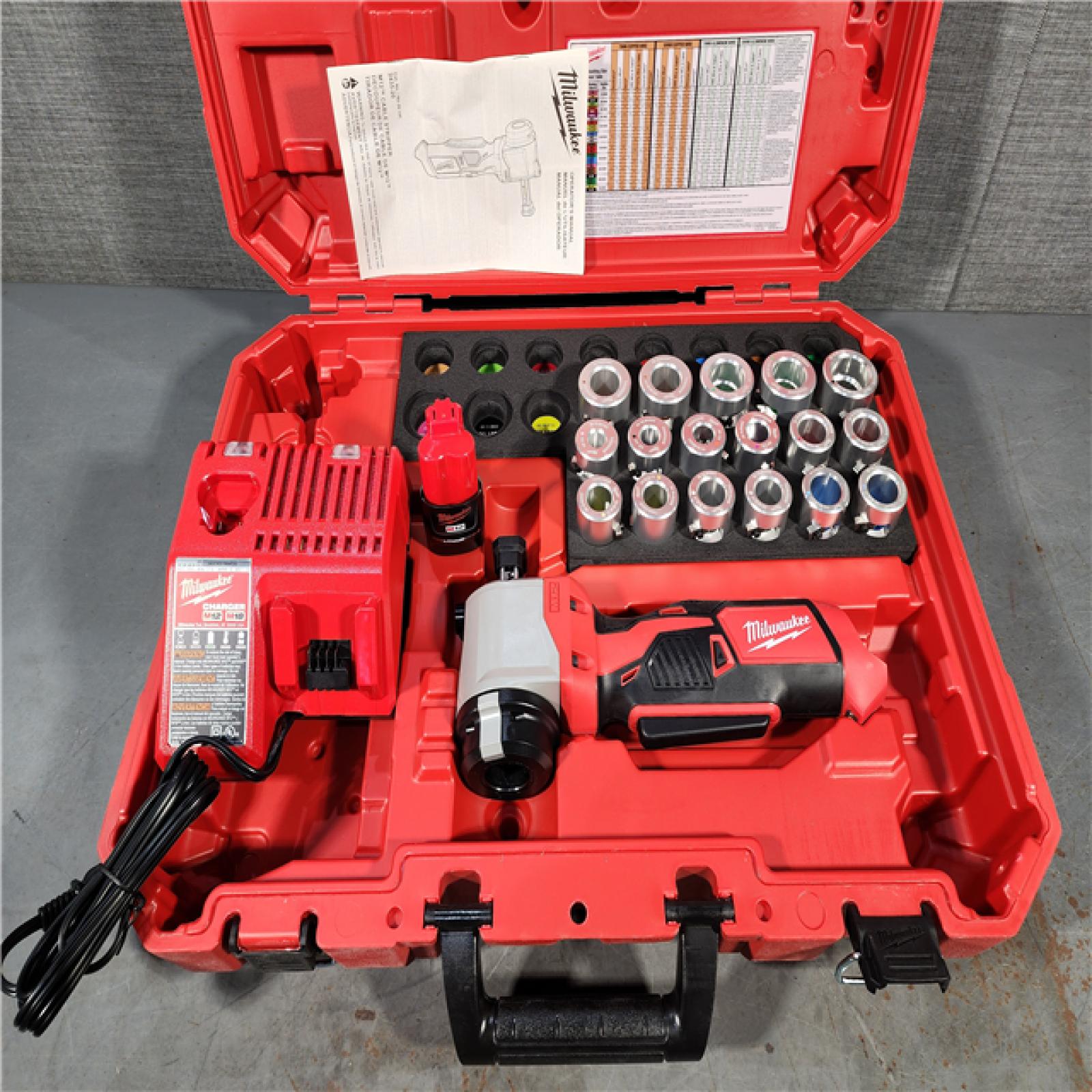 HOUSTON LOCATION - AS-IS (APPEARS LIKE NEW) M12 12V Lithium-Ion Cordless Cable Stripper Kit for Cu THHN/XHHW Wire