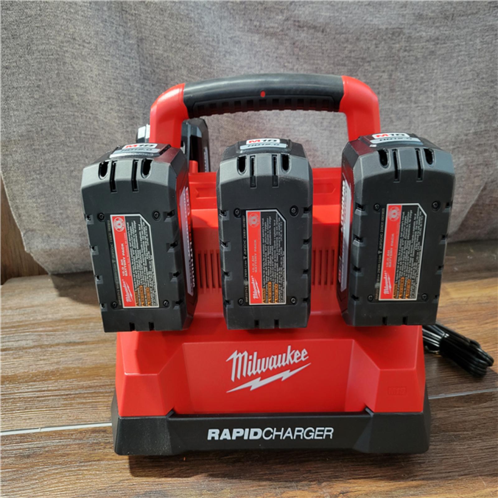 CALIFORNIA NEW MILWAUKEE M18 PACKOUT RAPID CHARGER STARTER PACK (4 BATTERIES INCLUDED)