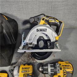 HOUSTON LOCATION - AS-IS DEWALT 20V Maximum Lithium-Ion Cordless 4 Tool Combo Kit with 4Ah Battery, 2Ah Battery, Charger, and Bag