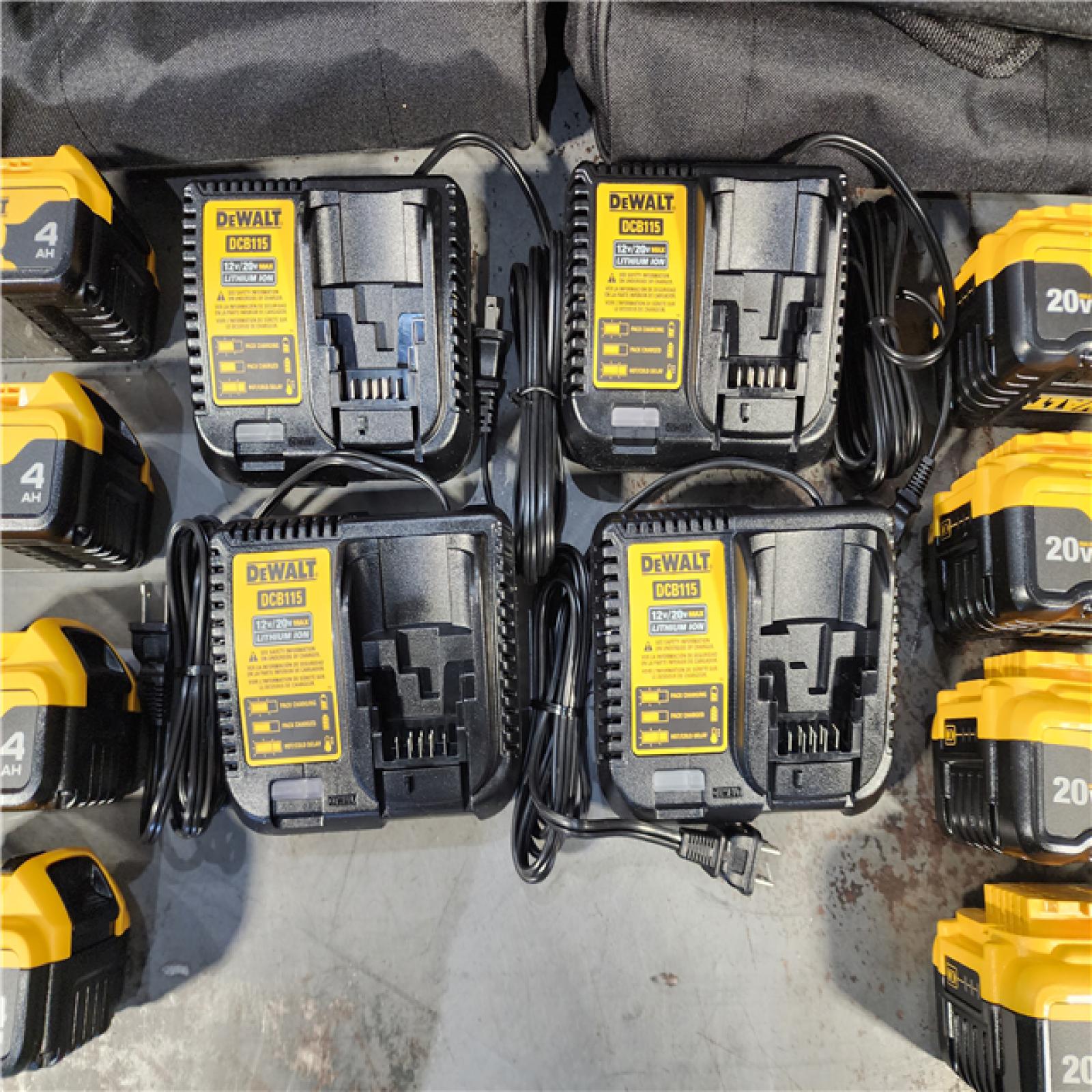 HOUSTON LOCATION - AS-IS (APPEARS LIKE NEW) (4) Dewalt-DCB246CK 20V MAX* Lithium Ion Starter Kit