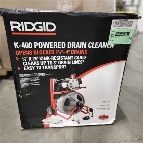 Dallas Location - As-Is RIDGID K-400 Drain Cleaning Snake Auger