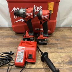 AS IS Milwaukee M18 FUEL 18V Lithium-Ion Brushless Cordless Hammer Drill and Impact Driver Combo Kit (2-Tool) with 2 Batteries