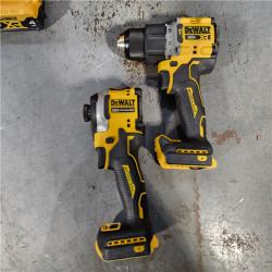 HOUSTON LOCATION - AS-IS DEWALT 20V MAX XR Hammer Drill and ATOMIC Impact Driver 2 Tool Cordless Combo Kit with (2) 4.0Ah Batteries, Charger, and Bag