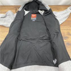 AS IS Milwaukee Women's Medium M12 12-Volt Lithium-Ion Cordless Gray Heated Jacket Hoodie Kit