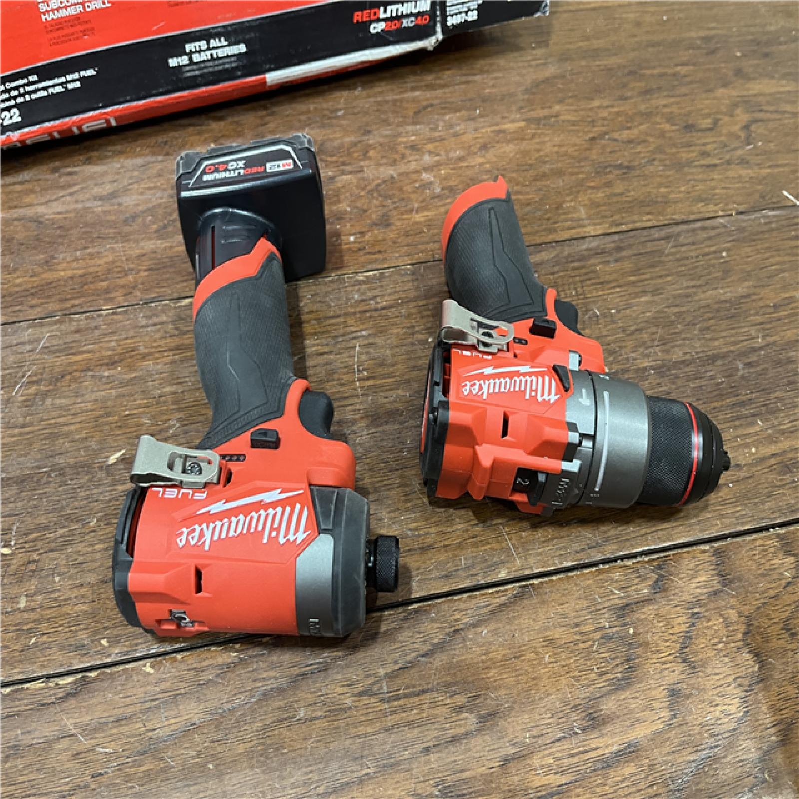 AS-ISMilwaukee 3497-22 12V Brushless Hammer Drill and Impact Driver Combo Kit