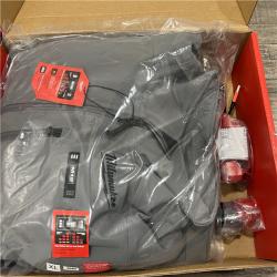 AS-IS Milwaukee M12 Lithium-Ion Gray Heated TOUGHShell Jacket Kit (X-Large)