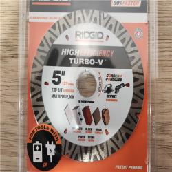 Phoenix Location NEW Sealed RIDGID TURBO-V 5 in. Turbo Rim Diamond Blade for Masonry High Efficiency Cutting(5 Packs)