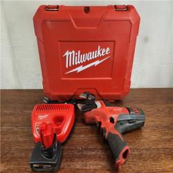 AS-IS Milwaukee M12 12-Volt Lithium-Ion Cordless 600 MCM Cable Cutter Kit w/ Hard Case