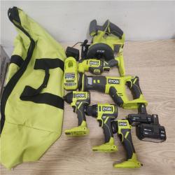 Phoenix Location RYOBI RYOBI ONE+ 18V Cordless 6-Tool Combo Kit with 1.5 Ah Battery, 4.0 Ah Battery, and Charger