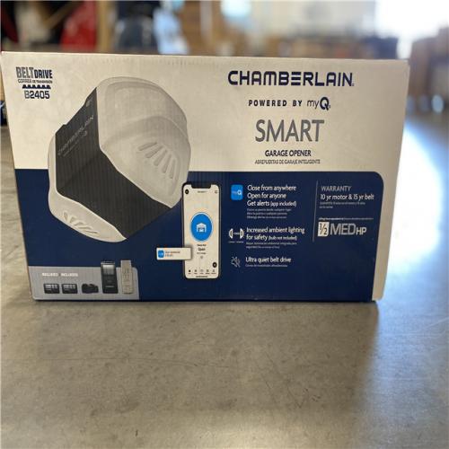 DALLAS LOCATION - Chamberlain 1/2-HP myQ Smart Belt Drive Garage Door Opener Wi-fi Compatibility