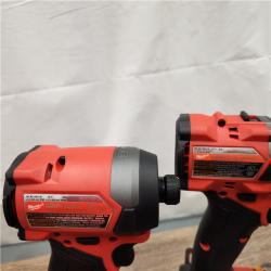 AS-IS Milwaukee M18 FUEL 18V Lithium-Ion Brushless Cordless Hammer Drill and Impact Driver Combo Kit (2-Tool) with 2 Batteries