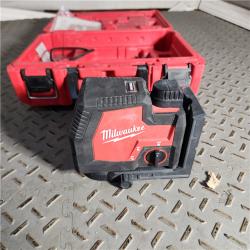 Houston location- AS-IS Milwaukee 3521-21 4V Lithium-Ion Cordless USB Rechargeable Green Beam Cross Line Laser