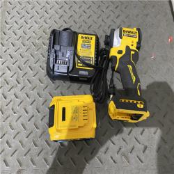 Houston location AS-IS DEWALT ATOMIC 20V MAX Lithium-Ion Cordless 1/4 in. Brushless Impact Driver Kit, 5 Ah Battery, Charger, and Bag