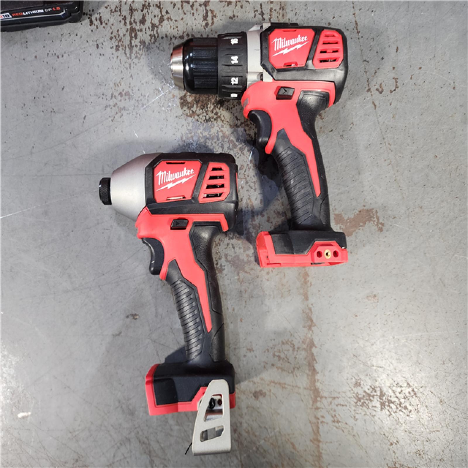 HOUSTON LOCATION - AS-IS Milwaukee M18 18V Cordless Brushed 2 Tool Drill/Driver and Impact Driver Kit