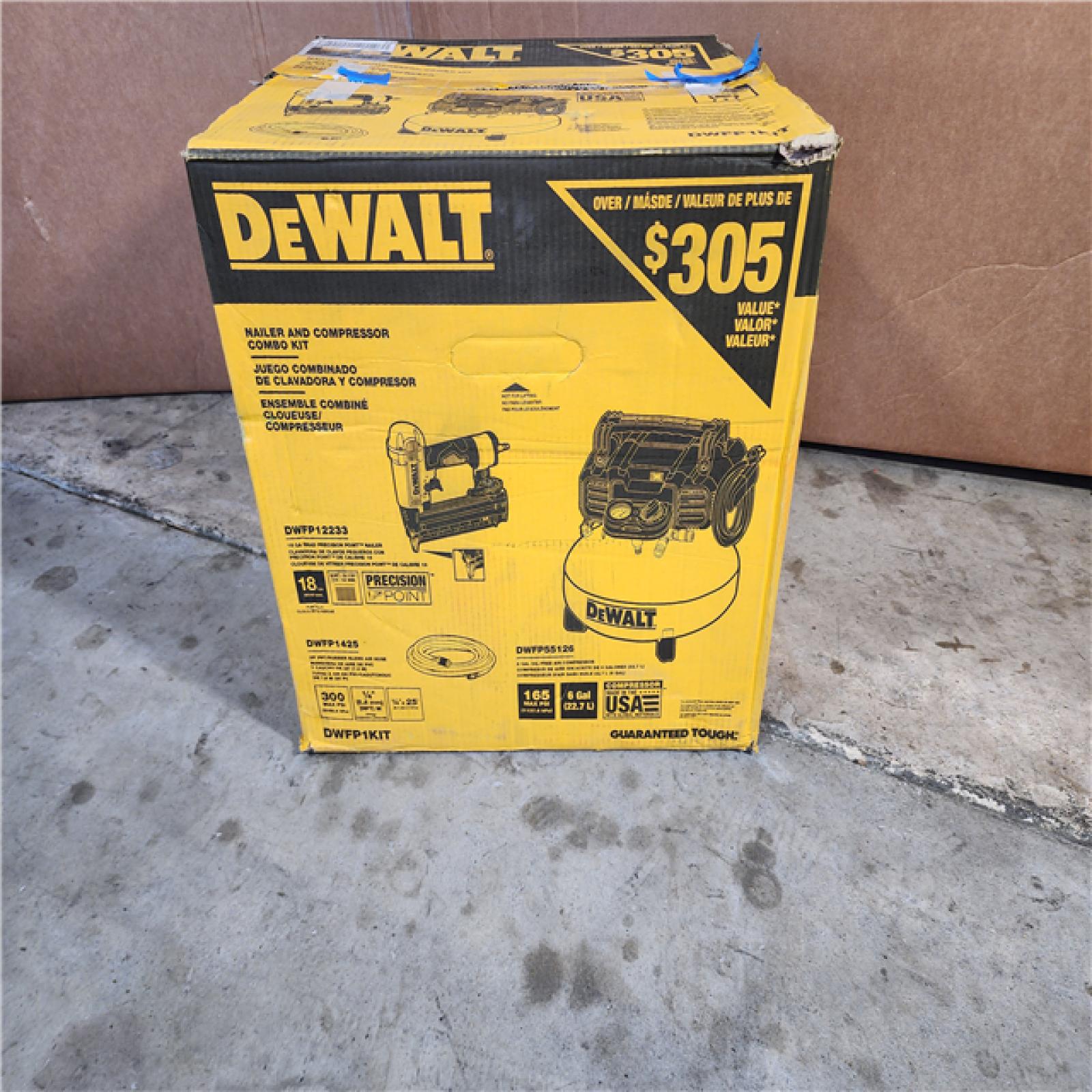 HOUSTON LOCATION - AS-IF (APPEARS LIKE NEW) 6 Gal. 18-Gauge Brad Nailer and Heavy-Duty Pancake Electric Air Compressor Combo Kit