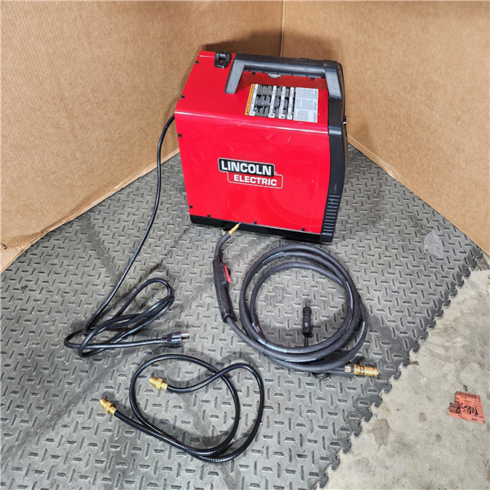 HOUSTON LOCATION - AS-IS Lincoln Electric Single Phase 140 Amp DC 115V Flux-Core & Stick MIG Welder - 90A/19V/20% Duty Cycle, 10.15 Long | Part #K2697-1