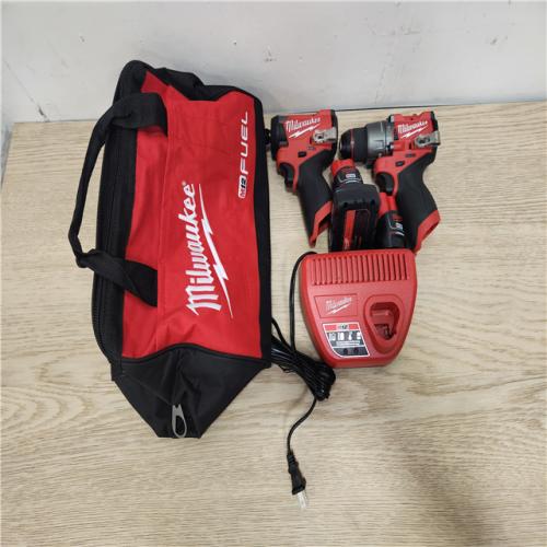 Phoenix Location NEW Milwaukee M12 FUEL 12-Volt Lithium-Ion Brushless Cordless Hammer Drill and Impact Driver Combo Kit w/2 Batteries and Bag (2-Tool)