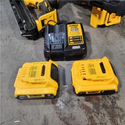 HOUSTON LOCATION - AS-IS DEWALT 3 NAILER KIT W/ (2) BATTERY & CHARGER