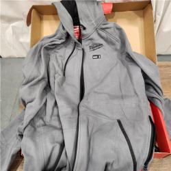 AS-IS Milwaukee M12 Lithium-Ion Cordless Gray Heated Jacket Hoodie Kit (2X-Large)