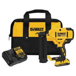 NEW! DEWALT 20V MAX XR 18 Gauge Brad Nailer Kit