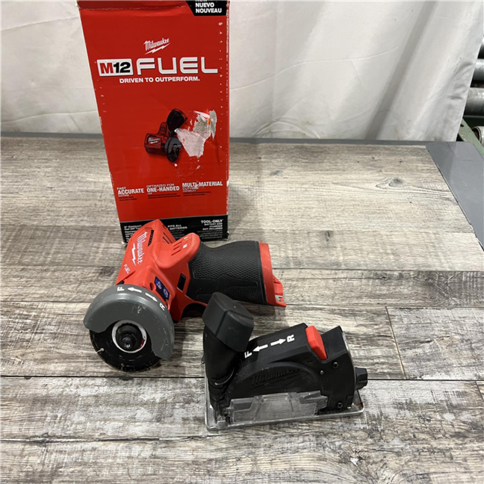 AS-IS MILWAUKEE M12 FUEL 12V Lithium-Ion Brushless Cordless 3 in. Cut Off Saw (Tool-Only)