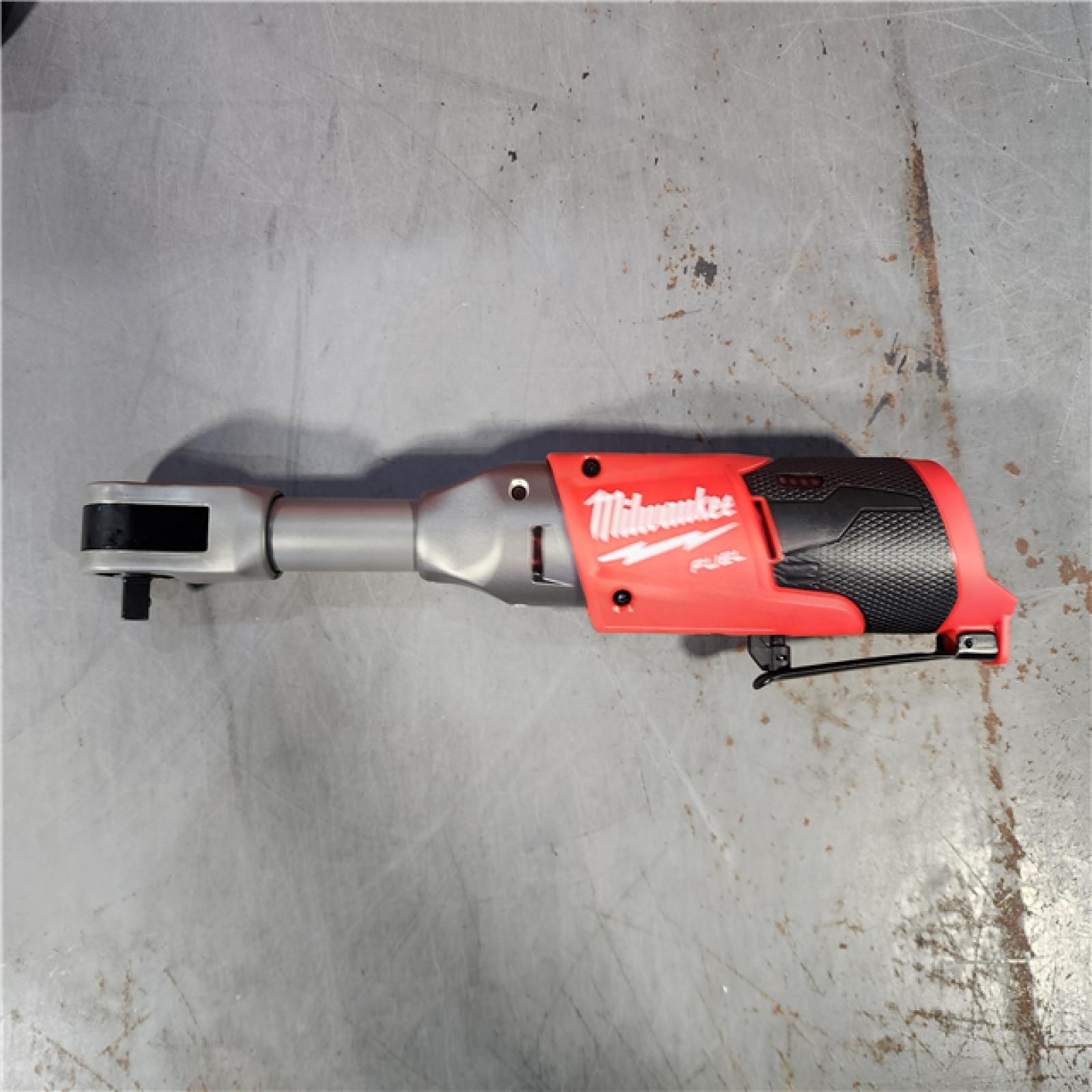 HOUSTON LOCATION - AS-IS (APPEARS LIKE NEW) MIlwaukee M12 FUEL 12-Volt Lithium-Ion Brushless Cordless 3/8 in. Extended Reach Ratchet Kit with One 2.0 Ah Batteries