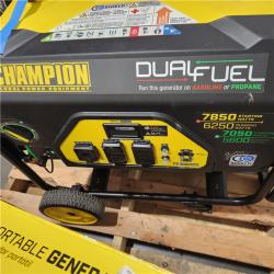 Dallas Location - As-Is   Champion Power Equipment 100592 6250-Watt Gas Fuel Portable Generator