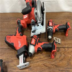 AS-IS M18 18V Lithium-Ion Cordless Combo Kit (5-Tool) with (1) 3.0Ah and (1) 1.5Ah Battery, (1) Charger, (1) Tool Bag