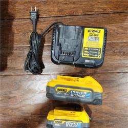 AS-IS DeWalt 20V MAX POWERSTACK DCBP315-2C Lithium-Ion 1.7Ah and 5Ah Battery and Charger Starter Kit 3 Pc