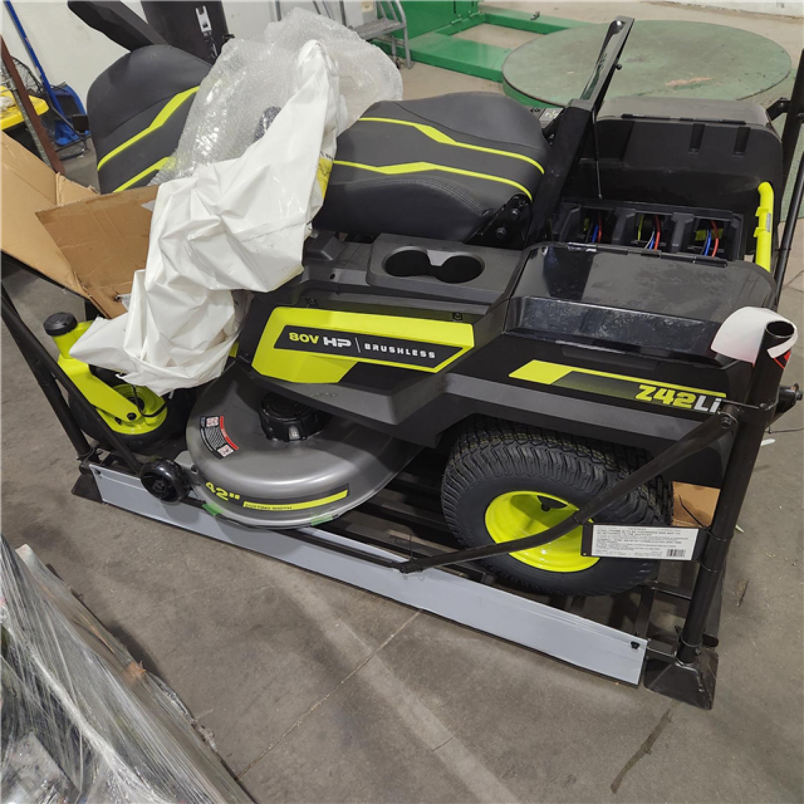 DALLAS LOCATION - AS-IS RYOBI 80V HP Brushless 42 in. Battery Electric Cordless Zero Turn Riding Mower