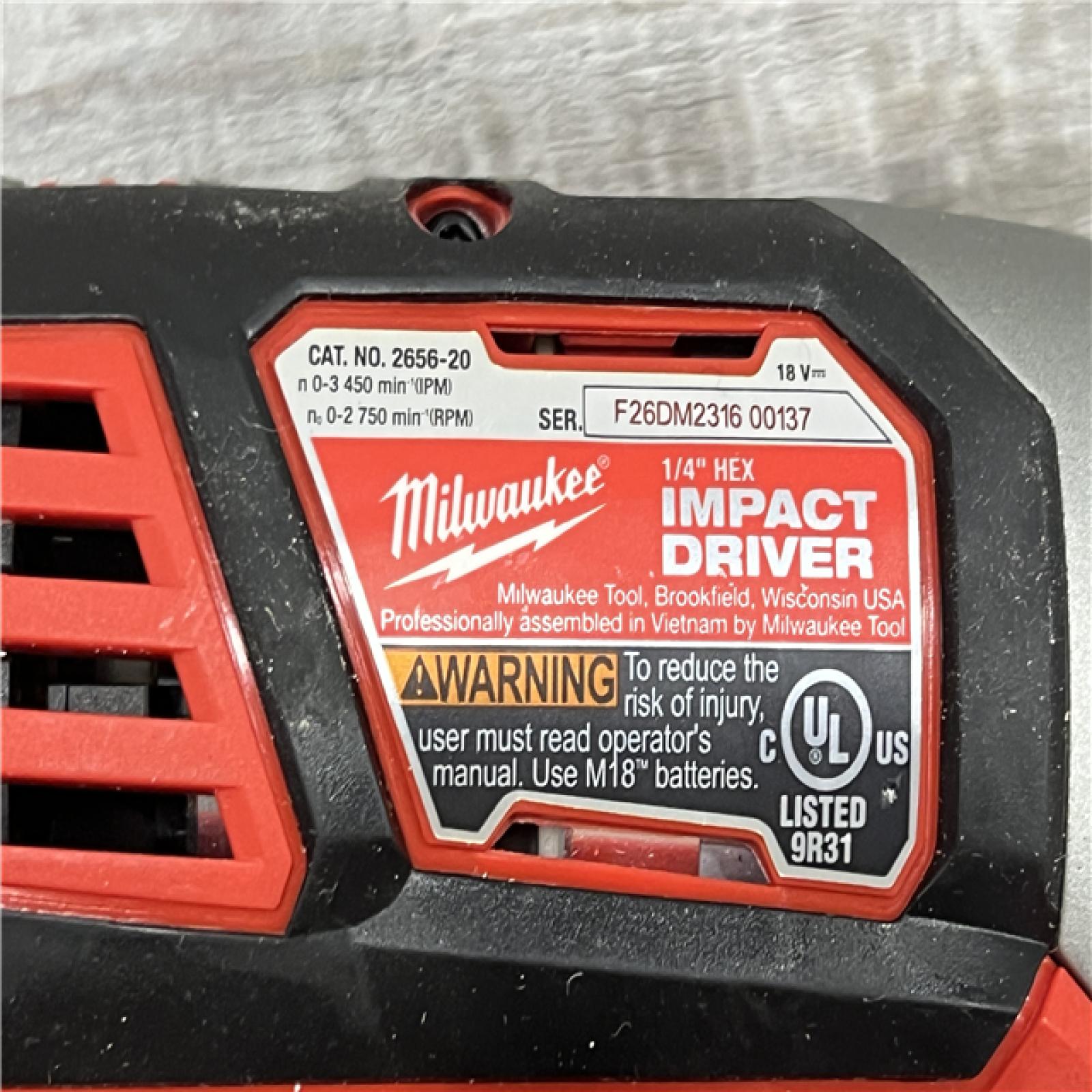 AS-IS Milwaukee M18 18V Cordless Brushed 2 Tool Drill/Driver and Impact Driver Kit