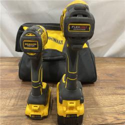 AS IS DEWALT 20V MAX Cordless Brushless Hammer Drill/Driver 2 Tool Combo Kit with FLEXVOLT ADVANTAGE