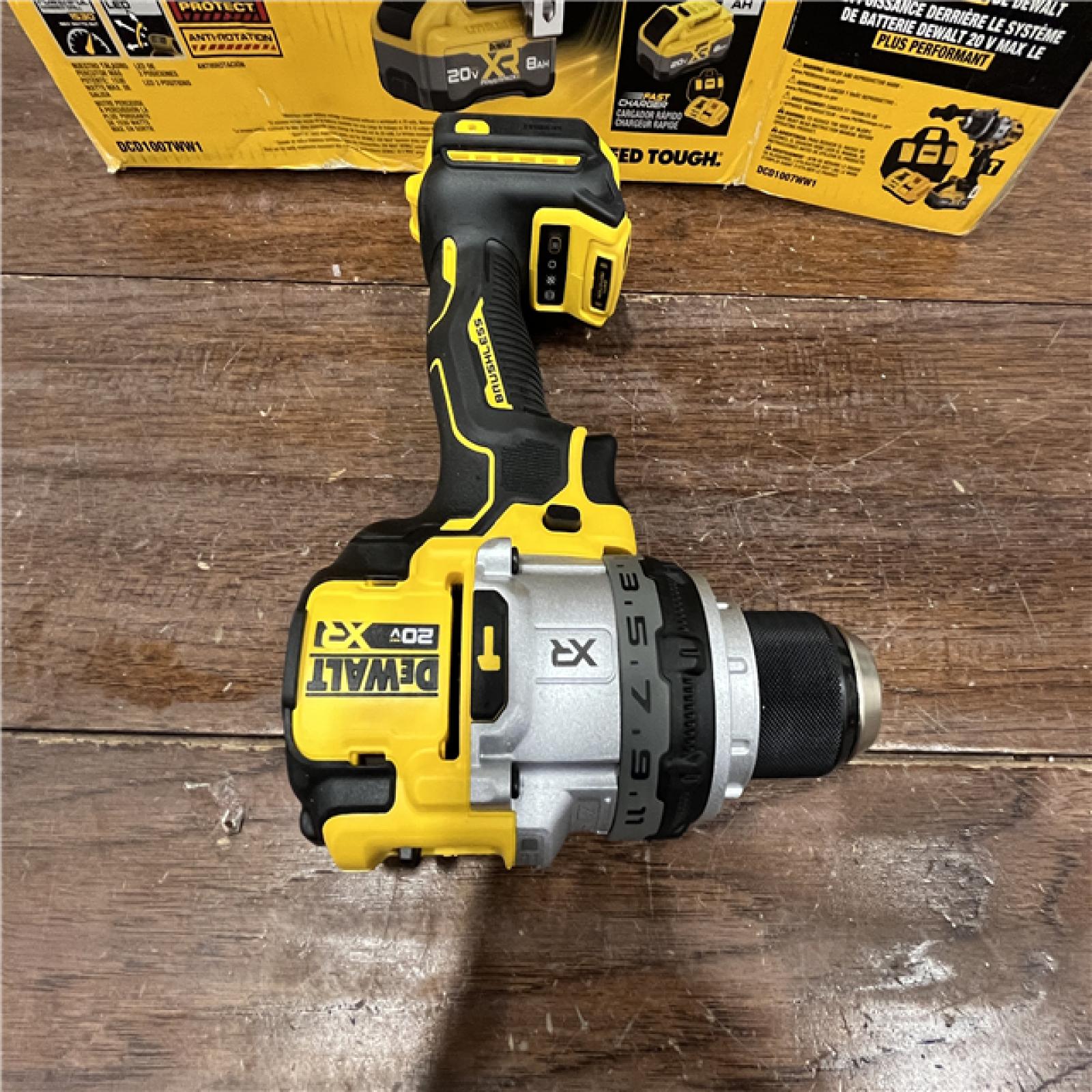 AS-ISDEWALT 20V XR Lithium-Ion Cordless Hammer Drill Kit with 8.0 Ah Battery, Charger and Kit Bag