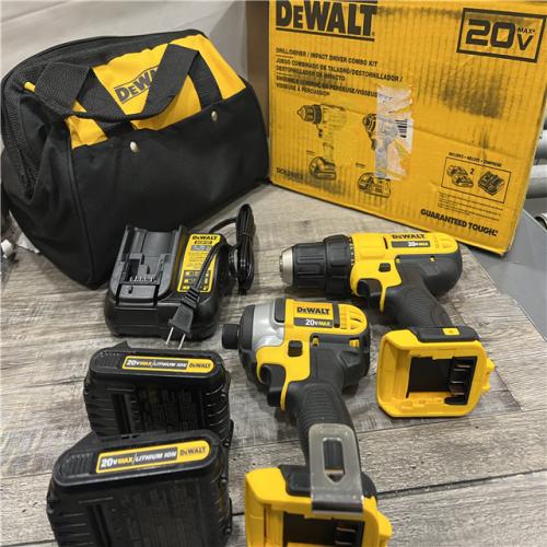 AS-IS DEWALT 20V MAX Lithium-Ion Brushed Cordless Drill/Impact (2-Tool) Combo Kit